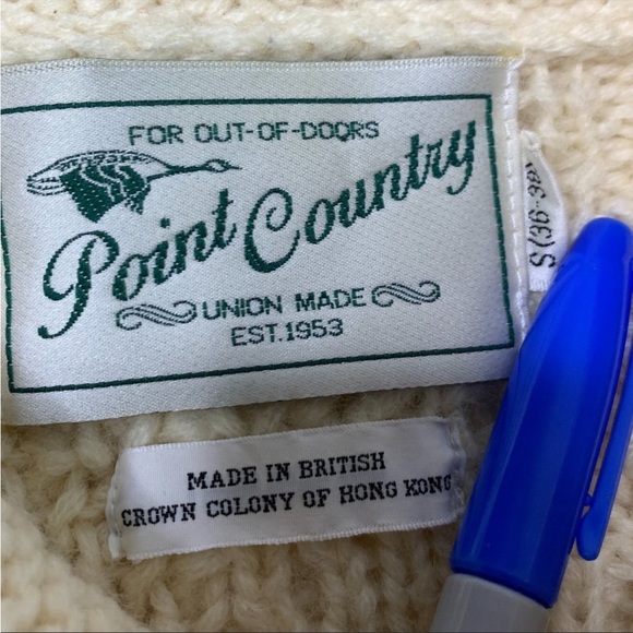 Men’s Vintage Wool Fisherman Cable Knit Cardigan Sweater - Picture 9 of 13